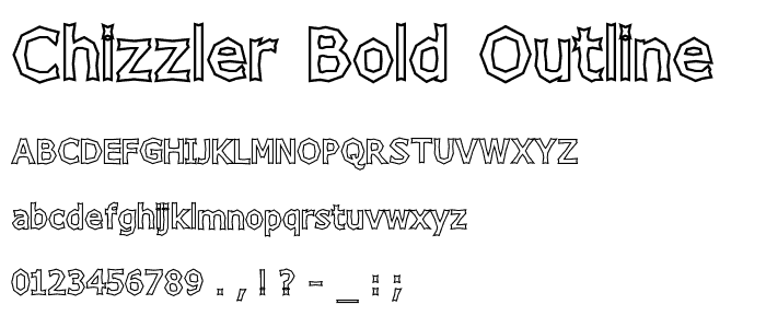 Chizzler Bold Outline font